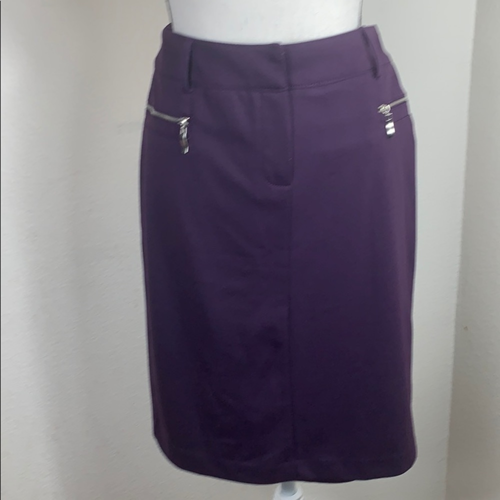 New Directions eggplant colored pencil skirt